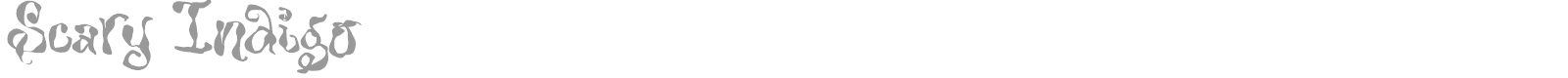 Scary Indigo font preview